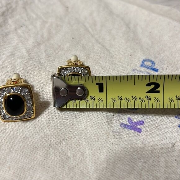 Rhinestone Clip on Earrings - Sparkling & Beautiful - Picture 9 of 11